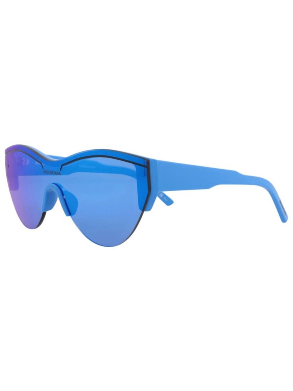 New Balenciaga Women's Sunglasses Shield Wrap Recycled Acetate Frame Unisex Blue
